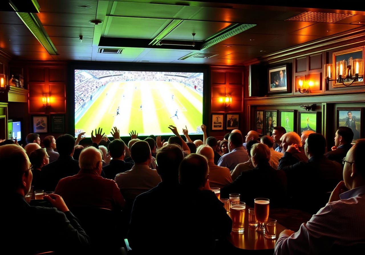 Storbild med sport på Murphy's Bar